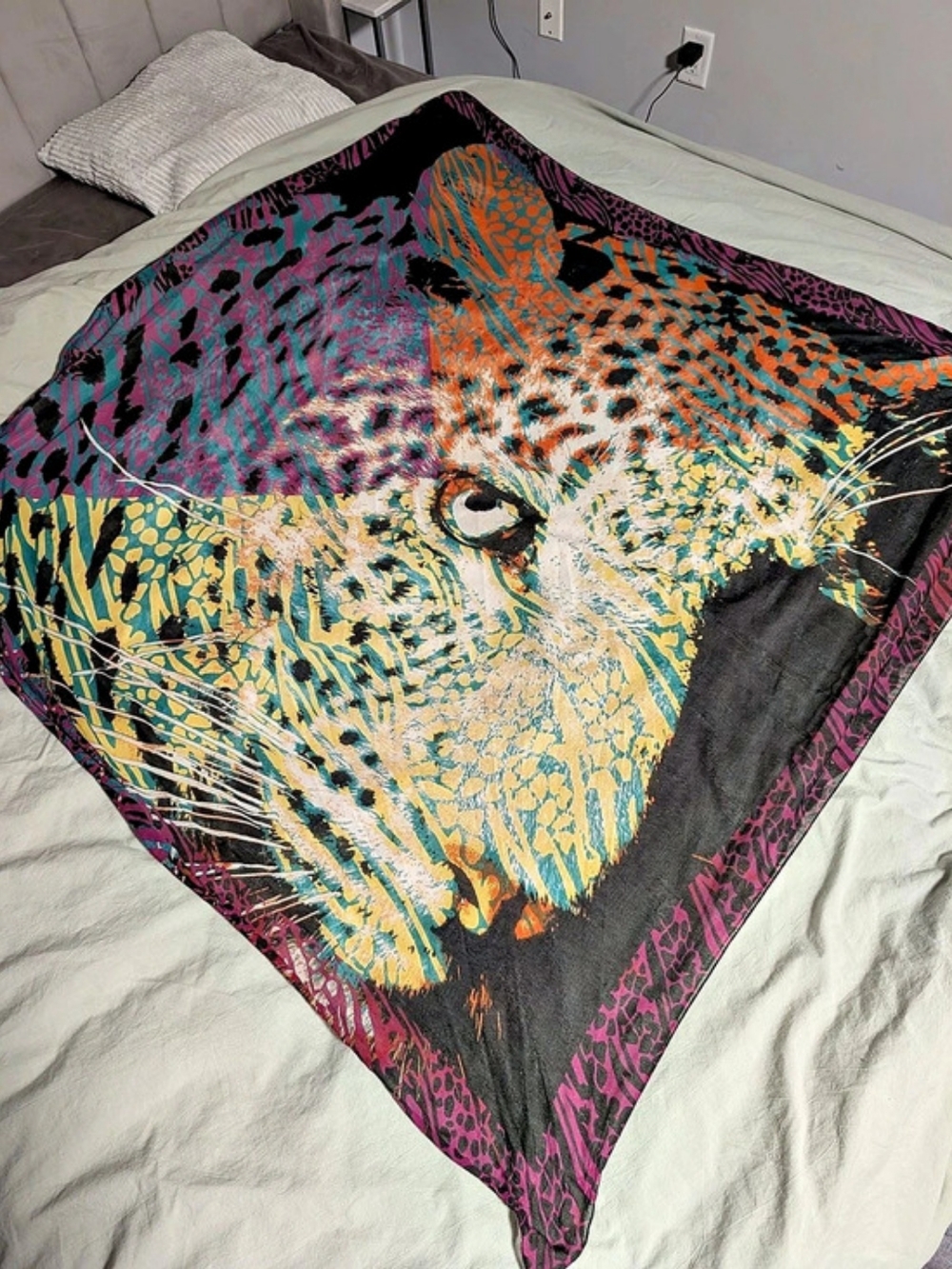 Aritzia Animal Print Scarf in Multicolor